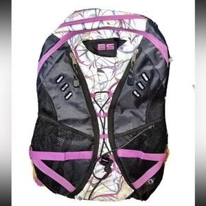 EAST Sport ES Tech Extreme Multi-Pocket Zip Purple White Black School Backpack